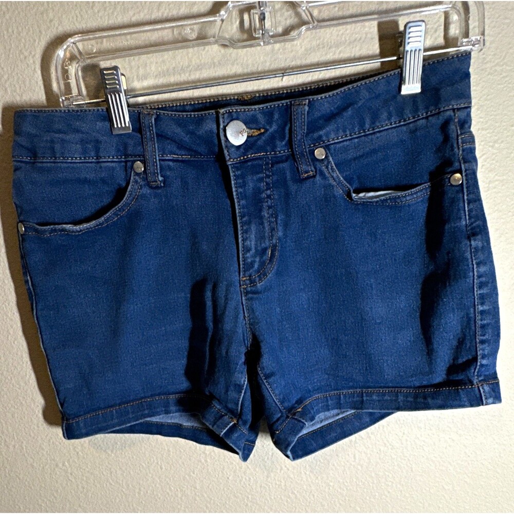 Faded Glory Women’s Denim Shorts Blue Size 8 29" Waist Mid Rise Stretch 3"